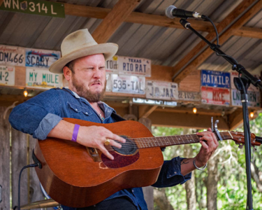 Paul Cauthen performing in Luckenbach - 3