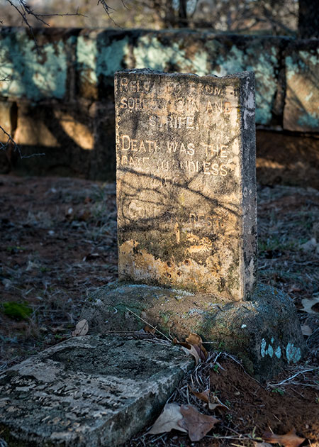 Tombstone - Pontotoc Cemetery